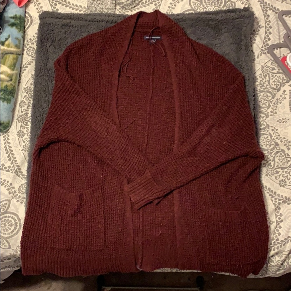 Burgundy Cardigan
